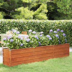 Garden Raised Bed Rusty 94.5"x15.7"x17.7" Corten Steel