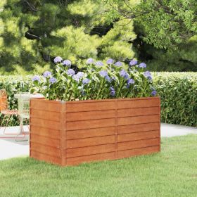 Garden Raised Bed Rusty 63"x31.5"x30.3" Corten Steel