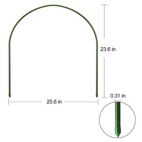 12PC 0.31inch x 5ft Small greenhouse plastic elbows, 23.6inch x 25.6inch garden arch support accessories, greenhouse arch pole connecting pipes