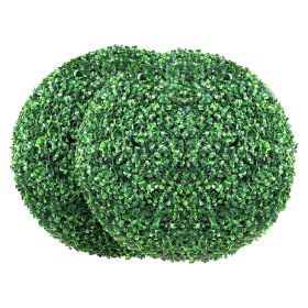 VEVOR Artificial Topiaries Boxwood Trees, 20' Tall (2 Pieces), Ball-Shape Faux Topiaries Plant