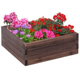 Square Stable Long-lasting Frame Ample Room Raised Garden Bed Flower Vegetables Seeds Planter