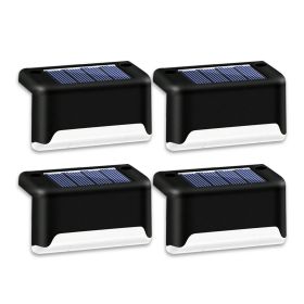 4 Solar LED Bright Deck Lights Outdoor Garden Patio Railing Decks Path Lighting Outdoor Garden Light Deck Lamp Solar Stairs Light (Option: 4PCS)